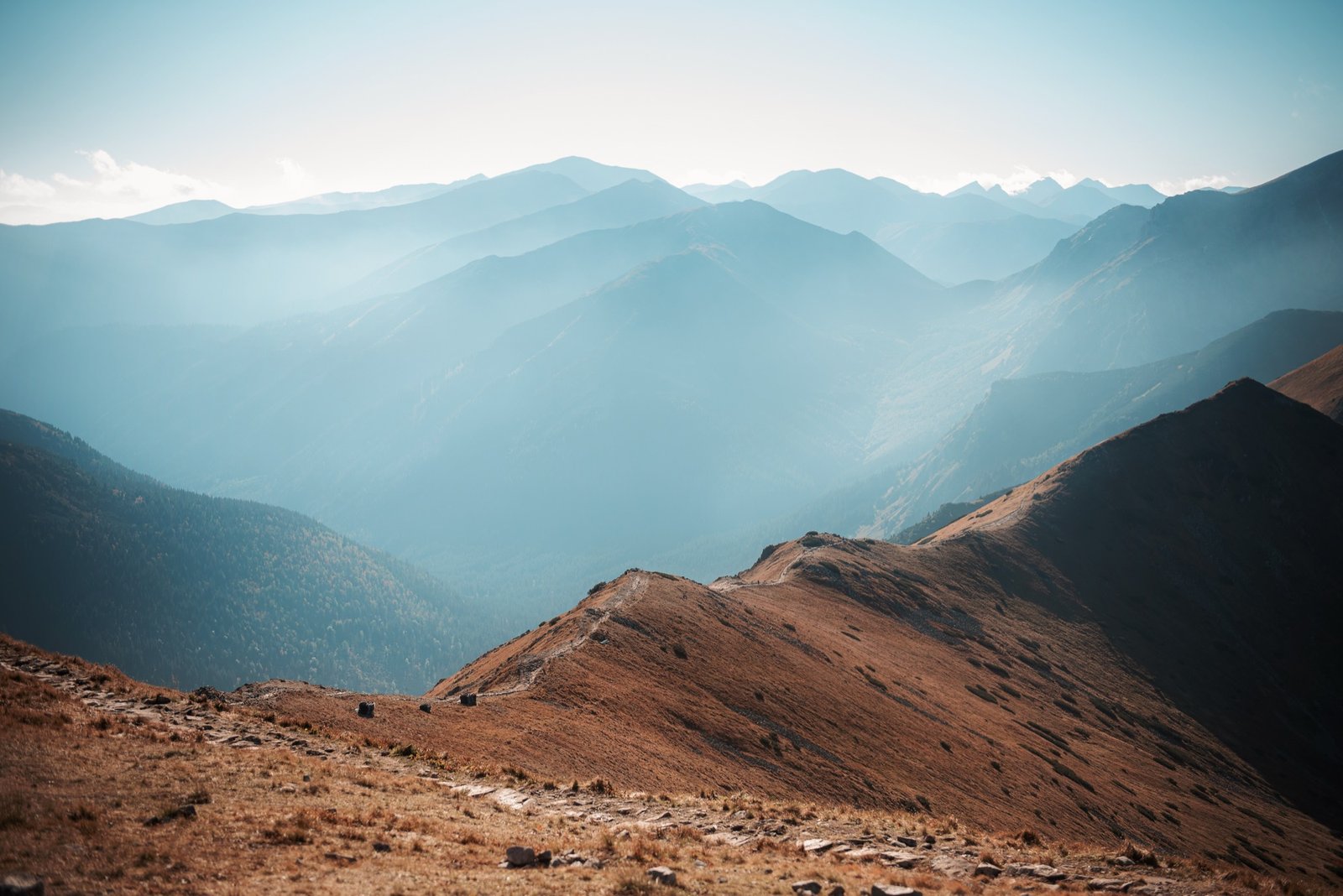Mountain range at sunrise